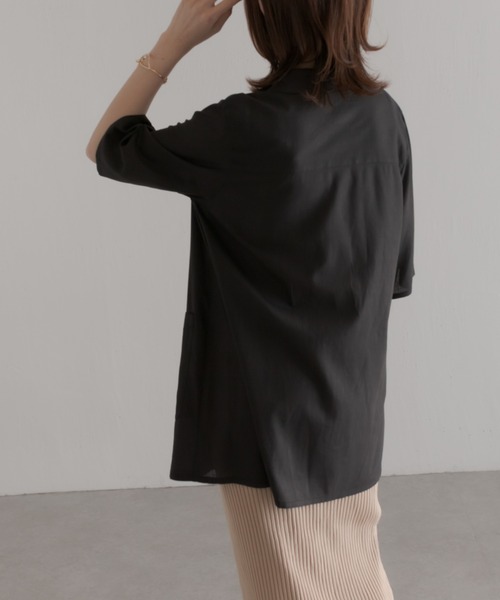 COLLAGE GALLARDAGALANTE（コラージュガリャルダガランテ）の「この夏必須アイテム/ジャケット風シャツ（シャツ/ブラウス・レディース・ブラック/カーキ・FREE）」の11枚目の写真