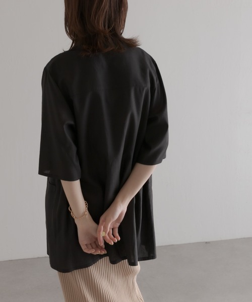 COLLAGE GALLARDAGALANTE（コラージュガリャルダガランテ）の「この夏必須アイテム/ジャケット風シャツ（シャツ/ブラウス・レディース・ブラック/カーキ・FREE）」の13枚目の写真