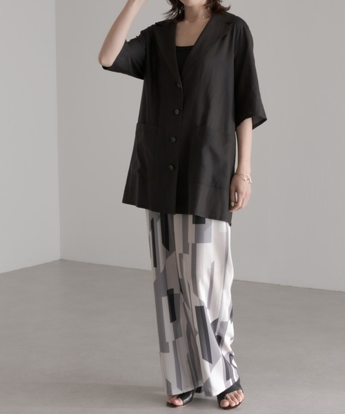 COLLAGE GALLARDAGALANTE（コラージュガリャルダガランテ）の「この夏必須アイテム/ジャケット風シャツ（シャツ/ブラウス・レディース・ブラック/カーキ・FREE）」の16枚目の写真