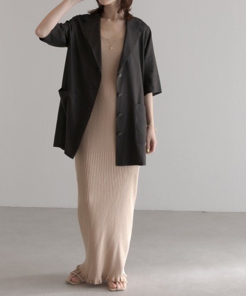 COLLAGE GALLARDAGALANTE（コラージュガリャルダガランテ）の「この夏必須アイテム/ジャケット風シャツ（シャツ/ブラウス・レディース・ブラック/カーキ・FREE）」の3枚目の写真