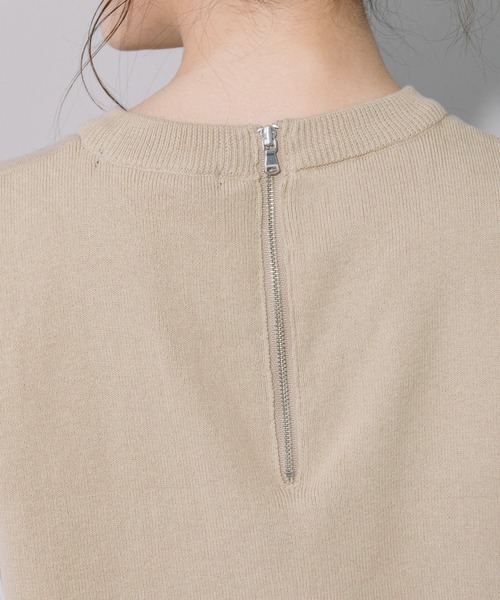 Munich(ミューニック)の「タイプライター×ニットドッキングプルオーバープシャツ(シャツ/ブラウス・レディース・ストライプ/カーキ/ホワイト・FREE)」の16枚目の写真