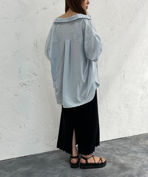 apres jour mignon（アプレジュールミニョン）の「半袖カラーシャツ【ZOZOTOWN限定アイテム】（シャツ/ブラウス・レディース・ブルー/オレンジ/グリーン/ピンク・X-LARGE/フリー）」の15枚目の写真