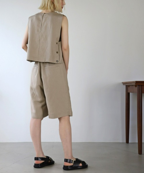 UNFIELD(アンフィールド)の「【UNFIELD】麻混ベスト(ベスト・レディース・ブラック/ベージュ・FREE)」の3枚目の写真