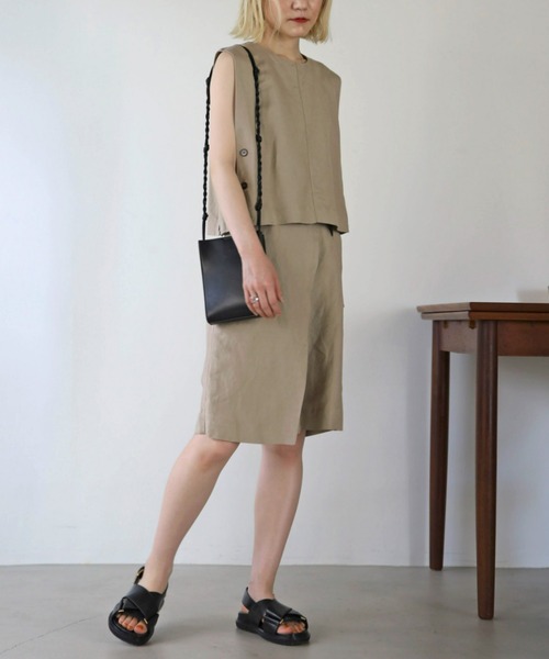 UNFIELD(アンフィールド)の「【UNFIELD】麻混ベスト(ベスト・レディース・ブラック/ベージュ・FREE)」の9枚目の写真