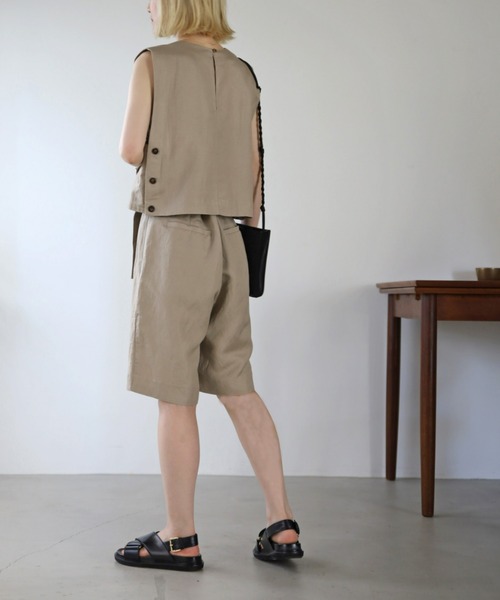 UNFIELD(アンフィールド)の「【UNFIELD】麻混ベスト(ベスト・レディース・ブラック/ベージュ・FREE)」の10枚目の写真