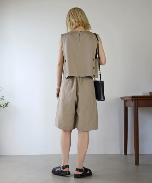 UNFIELD(アンフィールド)の「【UNFIELD】麻混ベスト(ベスト・レディース・ブラック/ベージュ・FREE)」の11枚目の写真