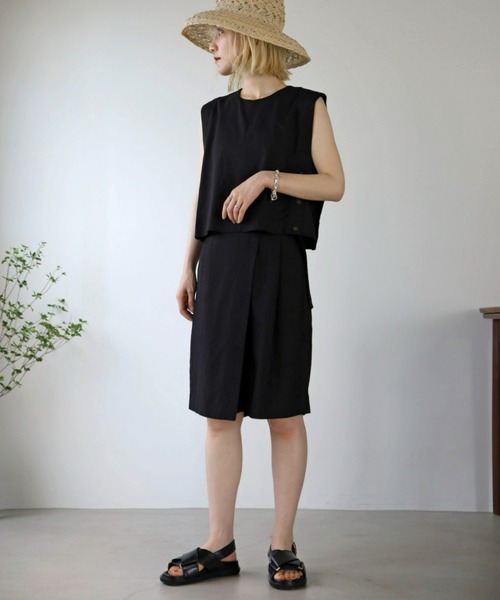 UNFIELD(アンフィールド)の「【UNFIELD】麻混ベスト(ベスト・レディース・ブラック/ベージュ・FREE)」の14枚目の写真