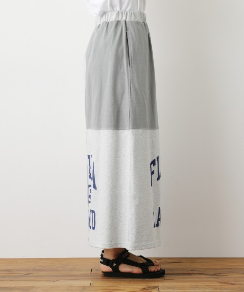 RODEO CROWNS WIDE BOWL（ロデオクラウンズワイドボウル）の「Re likeカットマキシスカート（スカート・レディース・ネイビー/グレー×ホワイト・FREE）」の18枚目の写真