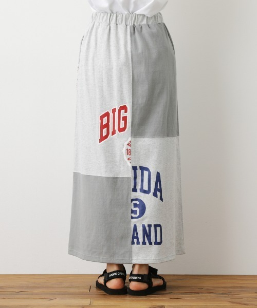 RODEO CROWNS WIDE BOWL（ロデオクラウンズワイドボウル）の「Re likeカットマキシスカート（スカート・レディース・ネイビー/グレー×ホワイト・FREE）」の12枚目の写真