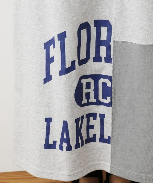 RODEO CROWNS WIDE BOWL（ロデオクラウンズワイドボウル）の「Re likeカットマキシスカート（スカート・レディース・ネイビー/グレー×ホワイト・FREE）」の4枚目の写真