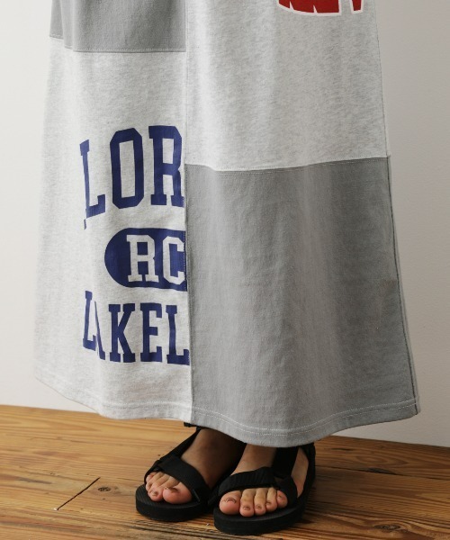 RODEO CROWNS WIDE BOWL（ロデオクラウンズワイドボウル）の「Re likeカットマキシスカート（スカート・レディース・ネイビー/グレー×ホワイト・FREE）」の19枚目の写真