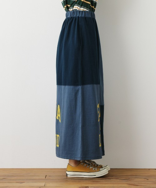 RODEO CROWNS WIDE BOWL（ロデオクラウンズワイドボウル）の「Re likeカットマキシスカート（スカート・レディース・ネイビー/グレー×ホワイト・FREE）」の8枚目の写真