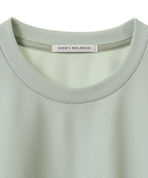 MEN'S MELROSE（メンズメルローズ）の「アクアスーティングリブクルーネックTシャツ（Tシャツ/カットソー・メンズ・ホワイト/グレー/ミント・4/3）」の6枚目の写真