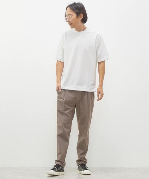 MEN'S MELROSE（メンズメルローズ）の「アクアスーティングリブクルーネックTシャツ（Tシャツ/カットソー・メンズ・ホワイト/グレー/ミント・4/3）」の16枚目の写真