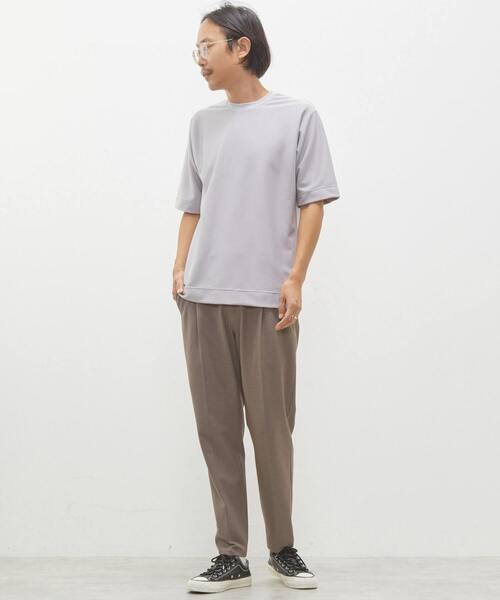 MEN'S MELROSE（メンズメルローズ）の「アクアスーティングリブクルーネックTシャツ（Tシャツ/カットソー・メンズ・ホワイト/グレー/ミント・4/3）」の17枚目の写真