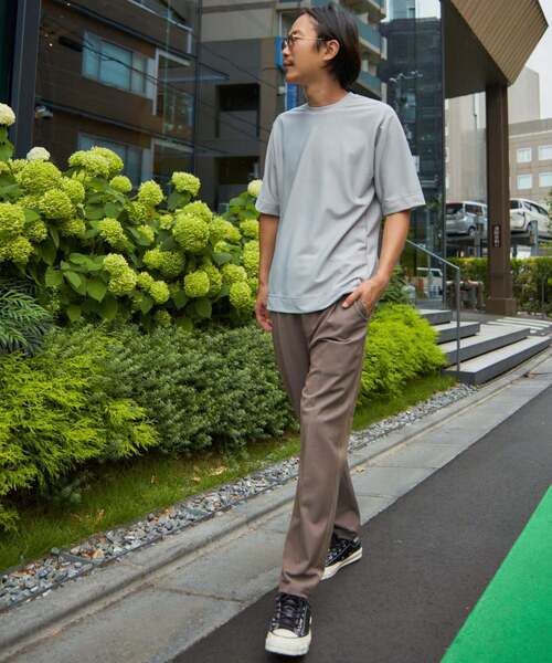 MEN'S MELROSE（メンズメルローズ）の「アクアスーティングリブクルーネックTシャツ（Tシャツ/カットソー・メンズ・ホワイト/グレー/ミント・4/3）」の18枚目の写真