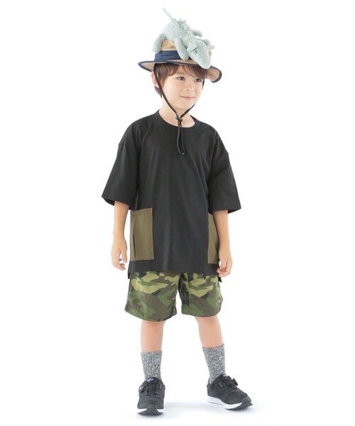 SHIPS(シップス)の「SHIPS KIDS:100~130cm / <多機能>マルチエフェクト(R) ポケット TEE(Tシャツ/カットソー・キッズ・ブラック/カーキ・100/110/120/130)」の3枚目の写真