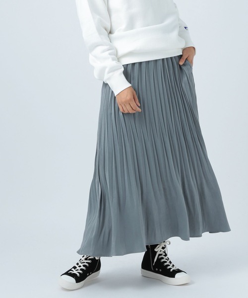 BAYFLOW(ベイフロー)の「ピーチプリーツスカート(スカート・レディース・ライトグレー/ライトブルー/ブラウン/イエロー・SMALL/MEDIUM)」の18枚目の写真