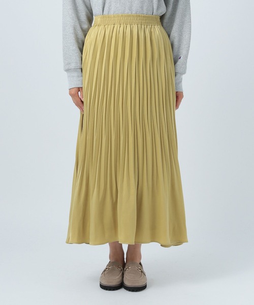 BAYFLOW(ベイフロー)の「ピーチプリーツスカート(スカート・レディース・ライトグレー/ライトブルー/ブラウン/イエロー・SMALL/MEDIUM)」の11枚目の写真