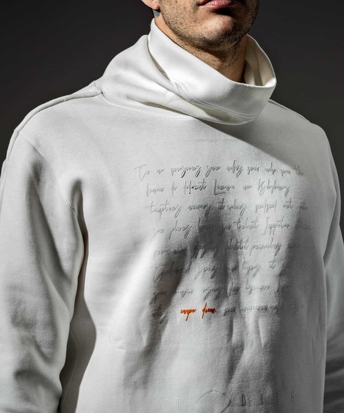 C DIEM（カルペディエム）の「C DIEM(カルペディエム)立体プリントモックネックロングTシャツ（Tシャツ/カットソー・メンズ・ホワイト/ブラック/カーキ・S/M/L）」の16枚目の写真