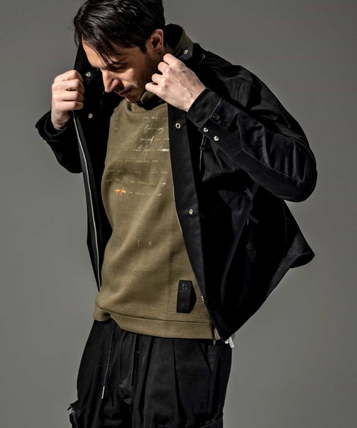 C DIEM（カルペディエム）の「C DIEM(カルペディエム)立体プリントモックネックロングTシャツ（Tシャツ/カットソー・メンズ・ホワイト/ブラック/カーキ・S/M/L）」の13枚目の写真