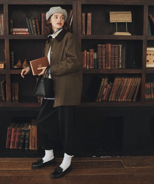 BONLECILL（ボンルシール）の「ウエストギャザー2タックイージーパンツ（その他パンツ・レディース・グリーン/ピンク/ネイビー/ブラック/アイボリー・M/L）」の11枚目の写真