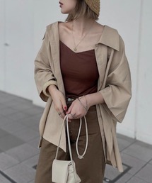 AMAIL | Ethic linen half shirt(シャツ/ブラウス)
