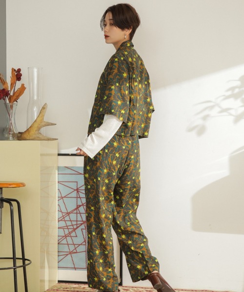 ROSE BUD（ローズバッド）の「柄セットアップパンツ（その他パンツ・レディース・ブラウン/ブルー・FREE）」の5枚目の写真