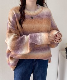 オーバーサイズ グラデーションニット