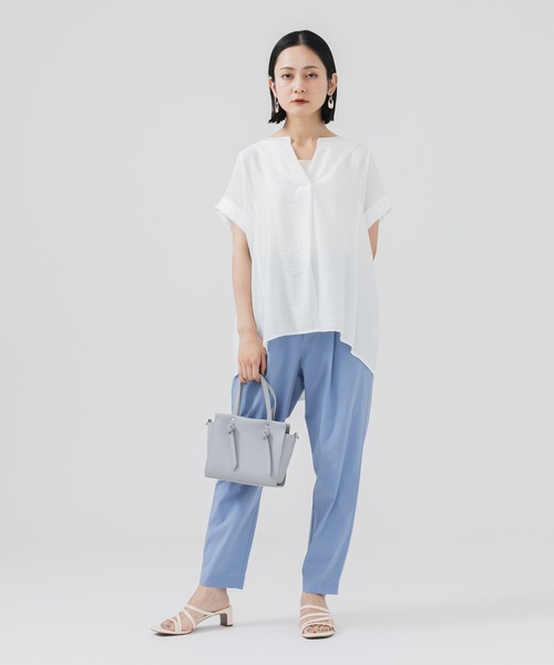 Dignite collier(ディニテコリエ)の「Dignite collier パール付切替ブラウス(シャツ/ブラウス・レディース・ホワイト/ブラック・FREE)」の12枚目の写真