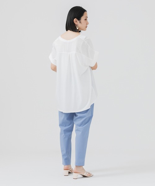 Dignite collier(ディニテコリエ)の「Dignite collier パール付切替ブラウス(シャツ/ブラウス・レディース・ホワイト/ブラック・FREE)」の21枚目の写真