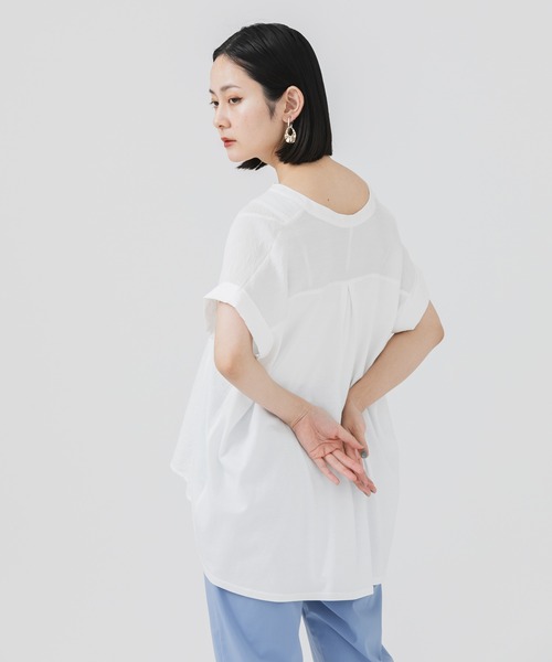 Dignite collier(ディニテコリエ)の「Dignite collier パール付切替ブラウス(シャツ/ブラウス・レディース・ホワイト/ブラック・FREE)」の22枚目の写真