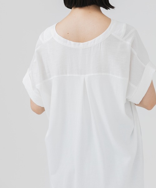 Dignite collier(ディニテコリエ)の「Dignite collier パール付切替ブラウス(シャツ/ブラウス・レディース・ホワイト/ブラック・FREE)」の18枚目の写真