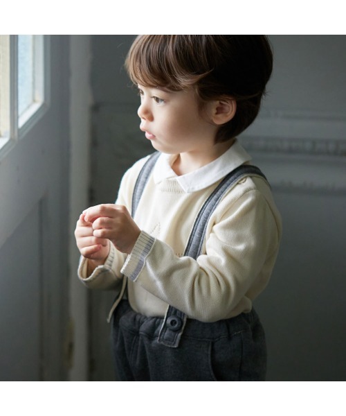 10mois（ディモワ）の「10mois フェザーコットン star透かし柄プルオーバー（その他ベビーウェア・キッズ・ライトグレー/アイボリー・80ｃｍ/90cm/100cm）」の4枚目の写真