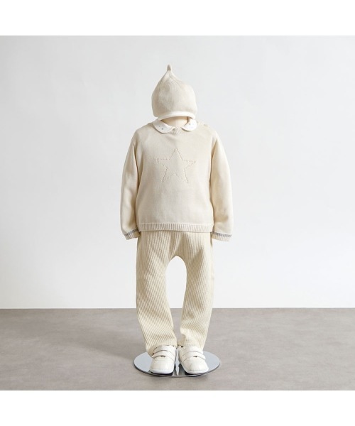 10mois（ディモワ）の「10mois フェザーコットン star透かし柄プルオーバー（その他ベビーウェア・キッズ・ライトグレー/アイボリー・80ｃｍ/90cm/100cm）」の6枚目の写真