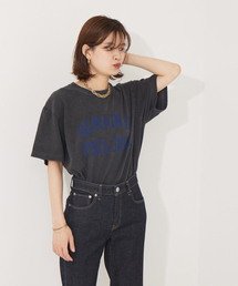 Rouge vif（ルージュヴィフ）の「ピグメントダイロゴTシャツ（Tシャツ/カットソー・レディース）」