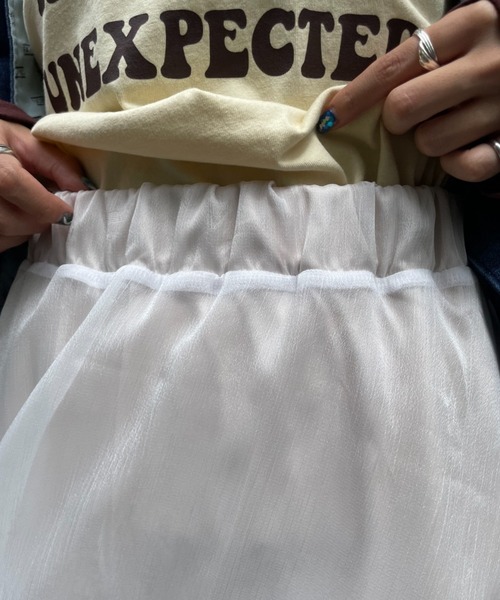 CIAOPANIC（チャオパニック）の「ティアードシフォンスカート（スカート・レディース・ホワイト/ブラック/イエロー・FREE）」の13枚目の写真