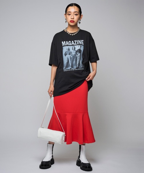 Narcissus（ナルシス）の「【Narcissus】マガジンロゴTシャツ（Tシャツ/カットソー・レディース・ホワイト/ブラック・FREE）」の6枚目の写真