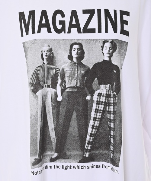 Narcissus（ナルシス）の「【Narcissus】マガジンロゴTシャツ（Tシャツ/カットソー・レディース・ホワイト/ブラック・FREE）」の9枚目の写真