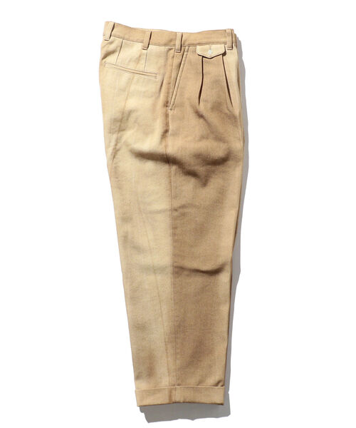 ビームスプラス　2プリーツパンツ　ベージュ BEAMS PLUS（ビームス プラス）2 Pleats Twill（パンツ