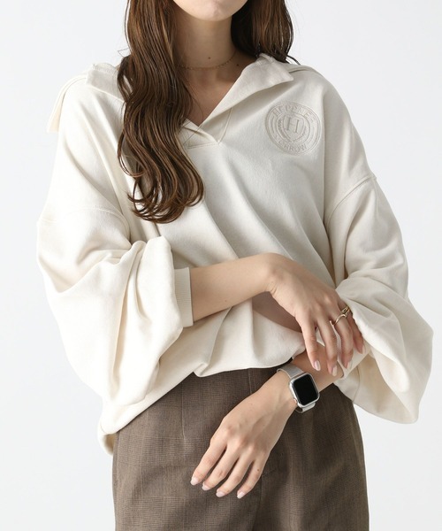 Heather（ヘザー）の「ワンポイントスウェットプルオーバー　162791（スウェット・レディース・グレー/グリーン/アイボリー・FREE）」の10枚目の写真