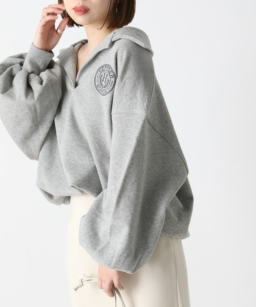 Heather（ヘザー）の「ワンポイントスウェットプルオーバー　162791（スウェット・レディース・グレー/グリーン/アイボリー・FREE）」の18枚目の写真