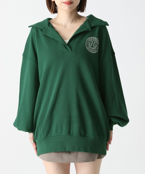 Heather（ヘザー）の「ワンポイントスウェットプルオーバー　162791（スウェット・レディース・グレー/グリーン/アイボリー・FREE）」の22枚目の写真