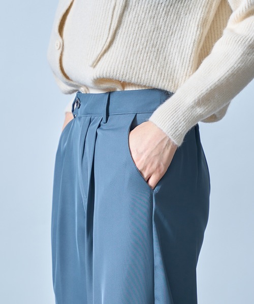 MAISON BREEZE（メゾンブリーズ）の「【MAISON BREEZE】ハイウエストタックパンツ オフィスカジュアル SCCH205 ※（その他パンツ・レディース・グレー/ブラック/カーキ・3/4/5）」の14枚目の写真