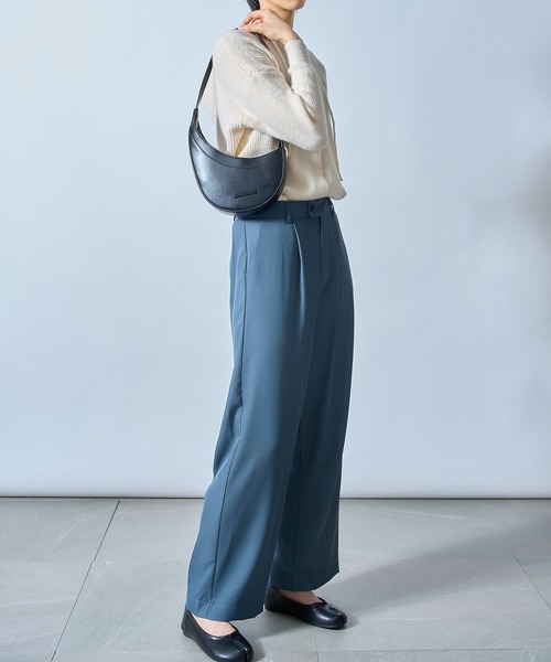 MAISON BREEZE（メゾンブリーズ）の「【MAISON BREEZE】ハイウエストタックパンツ オフィスカジュアル SCCH205 ※（その他パンツ・レディース・グレー/ブラック/カーキ・3/4/5）」の13枚目の写真