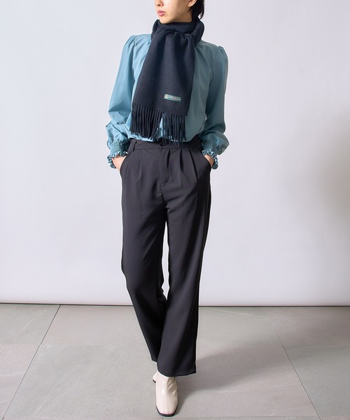 MAISON BREEZE（メゾンブリーズ）の「【MAISON BREEZE】ハイウエストタックパンツ オフィスカジュアル SCCH205 ※（その他パンツ・レディース・グレー/ブラック/カーキ・3/4/5）」の15枚目の写真