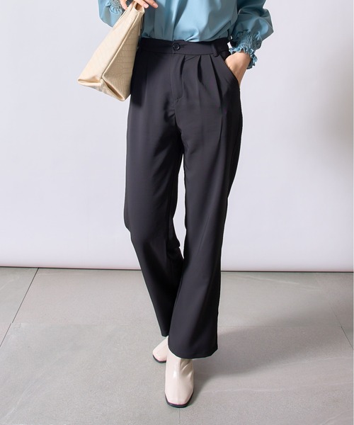 MAISON BREEZE（メゾンブリーズ）の「【MAISON BREEZE】ハイウエストタックパンツ オフィスカジュアル SCCH205 ※（その他パンツ・レディース・グレー/ブラック/カーキ・3/4/5）」の17枚目の写真