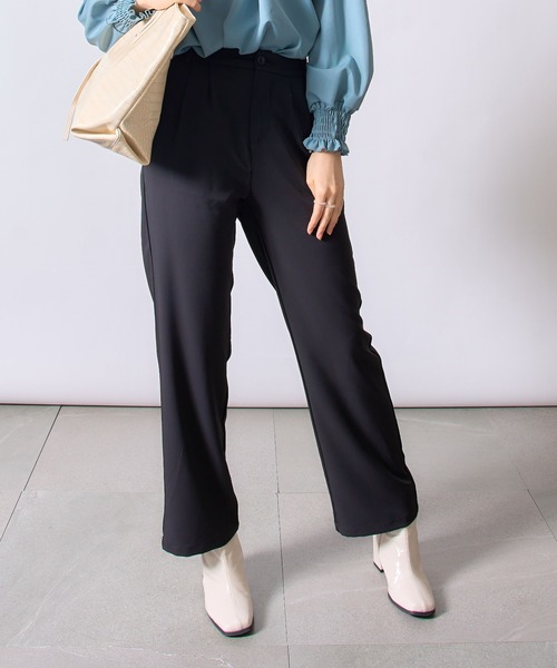 MAISON BREEZE（メゾンブリーズ）の「【MAISON BREEZE】ハイウエストタックパンツ オフィスカジュアル SCCH205 ※（その他パンツ・レディース・グレー/ブラック/カーキ・3/4/5）」の6枚目の写真