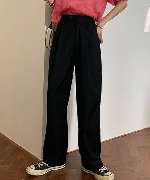 MAISON BREEZE（メゾンブリーズ）の「【MAISON BREEZE】ハイウエストタックパンツ オフィスカジュアル SCCH205 ※（その他パンツ・レディース・グレー/ブラック/カーキ・3/4/5）」の19枚目の写真