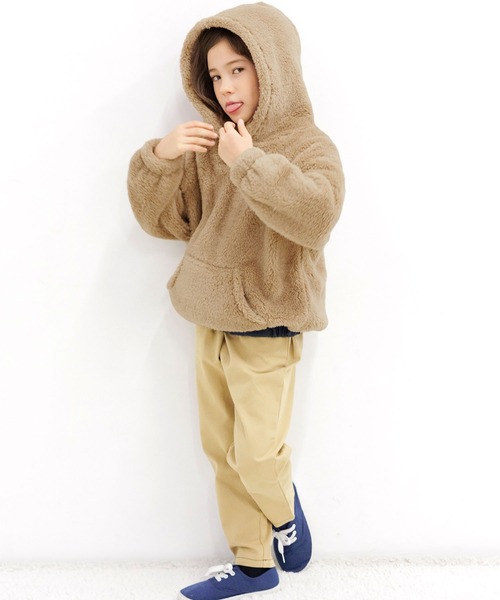 Bee des Bee（ビーデスビー）の「ボアパーカー（パーカー・キッズ・ベージュ・100cm/120cm/130cm/150cm/110cm/140cm）」の3枚目の写真